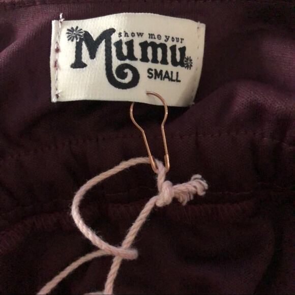 Show Me Your MuMu Caitlin Cold Shoulder Gown Red Cherry Red NEW - Picture 5 of 13